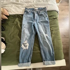 Abercrombie high rise dad jeans